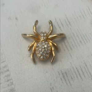 Vintage 1990s Swarovski Spider Brooch